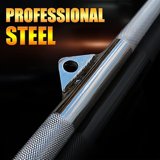 Cable Machine Lat Pulldown Attachments - 29/39/48 Inch Wide Grip Bar with Non-slip Handle for Home Gym Tricep Training