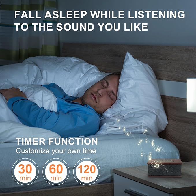 Sound Machine White Noise Machine with 70 Natural Soothing Sounds Sleeping Timer Memory Function 30 Volume Levels Brown Noise Sleep Sounds Machine Powered by USB for Baby Kids Adults,Black