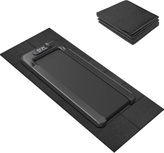 Treadmill Mat, 5'x2.5'/5.6'x2'/6.5'x3'/8'x3',6mm Thickness Exercise Equipment Mat for Carpet Hardwood Floors, Compatible with Walking Pad,Spin Bike,Elliptical Trainer,Rowing Machine