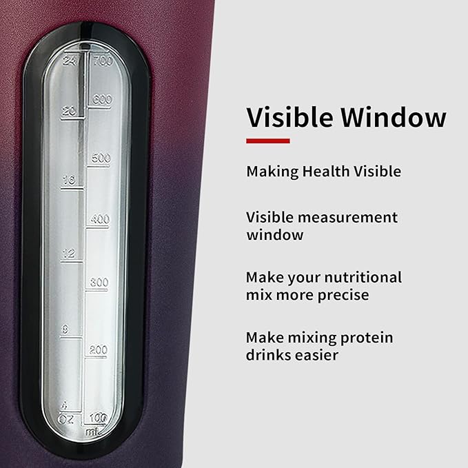 TOOFEEL Shaker Bottles for Protein Mixes - 28 oz Stainless Steel Protein Shaker with 2 Shaker Balls, Not Stays Cold/Hot, Visible Window Metal Shaker Cups, Leakproof, BPA Free Bottle Shaker