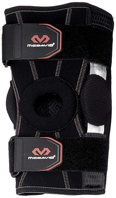 McDavid 422 Dual Disk Hinged Knee Brace, Large, Black