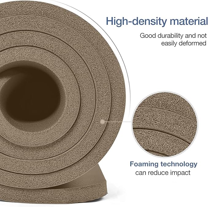 Yoga Mat Non Slip NBR Thick Yoga Mat, 72"L x 32"/24"W x 0.6"/0.4"TH (185cm x 80cm/61cm x 15mm/10mm), Anti-Tear Exercise Mat with Carrying Strap and Bag, Workout Mats for Yoga, Pilates, Floor Exercises