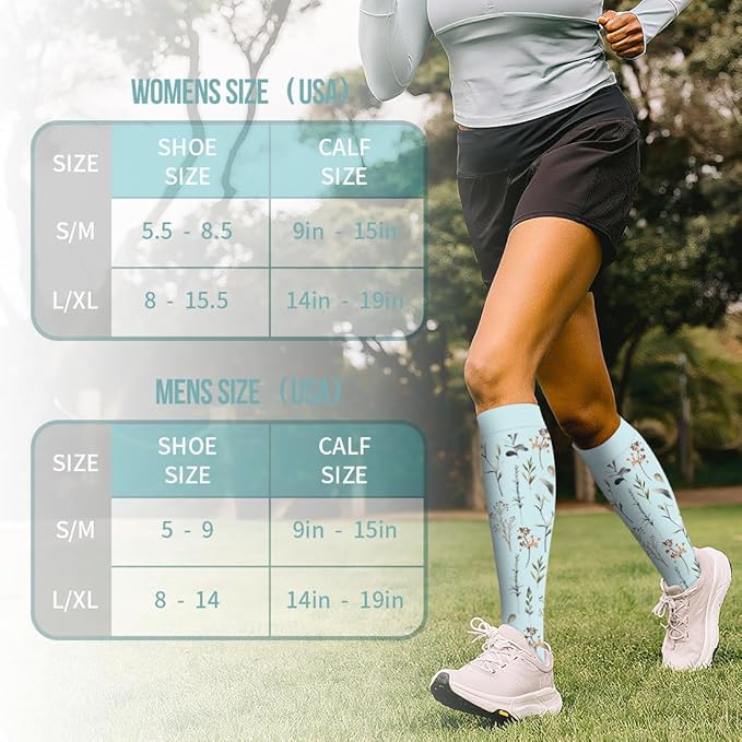 Copper Compression Socks for Women and Men(6 Pairs)-Best Support for Running, Athletic, Nursing, Travel