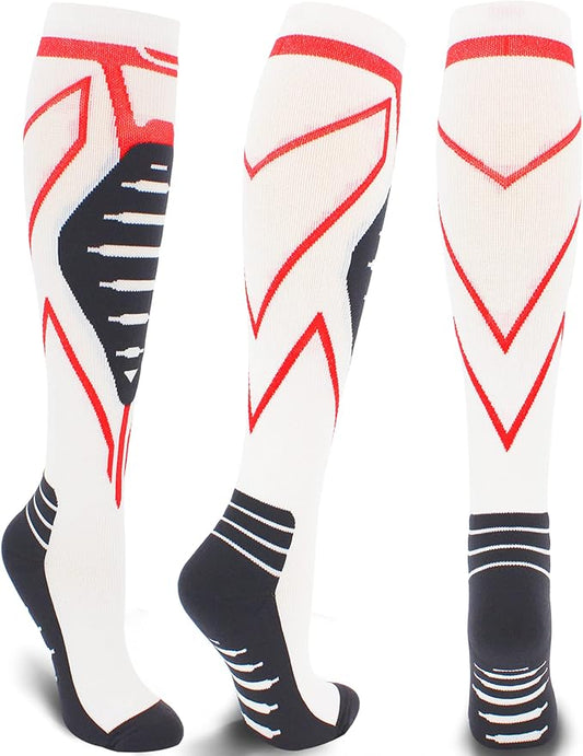 Compression Socks for Men & Women 20-30 mmHg Knee High -Best Support for Medical, Athletic, Sports, Travel (1/2Pairs)