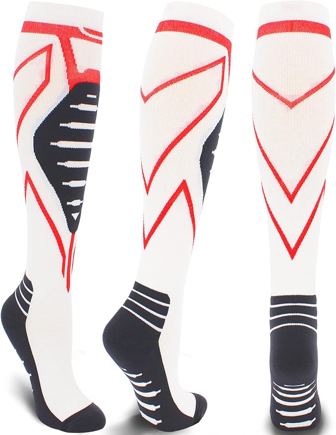 Compression Socks for Men & Women 20-30 mmHg Knee High -Best Support for Medical, Athletic, Sports, Travel (1/2Pairs)