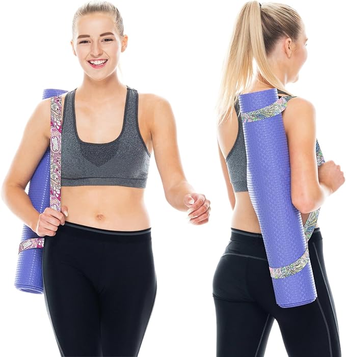 6 Packs Yoga Strap for Stretching Yoga Belt Adjustable Straps for Non Elastic Stretching Strap Exercise Straps for Pilates