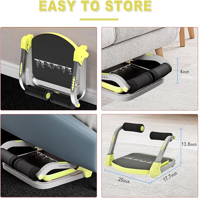 HOTSWEAT Ab Machine, Sit Up Exercise Equipment, Ab Workout Equipment with 3 Adjustable Resistance, Ab Trainer for Stomach Workout with 330 LBS Weight Capacity, Foldable Ab Crunch Machine for Home Gym