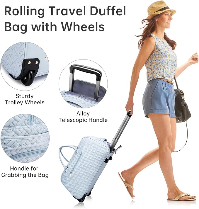 Duffle Bag for Travel, Weekender Bag with Shoe Compartment, Carry On Overnight Bag for Women with Toiletry Bag, Gym Bag with Wet Pocket, Hospital Bags for Labor and Delivery Beige