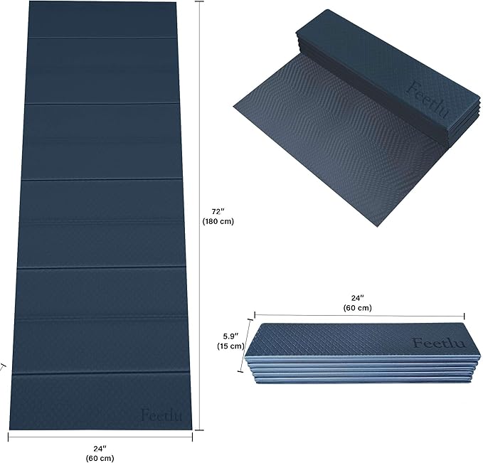 Foldable Yoga Exercise Mat – Lightweight, Anti-Slip, and Easy to Store for Yoga, Pilates, Home Workouts, and Floor Exercises