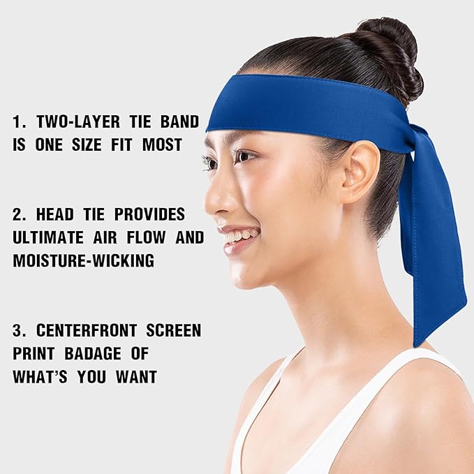 ONUPGO 18Pcs Head Ties for Men Women, Adjustable Headbands Sports Sweatband Ninja Ties Head Band, Sweat Wicking Workout Headband for Sports, Running, Tennis, Yoga, Soccer, Karate