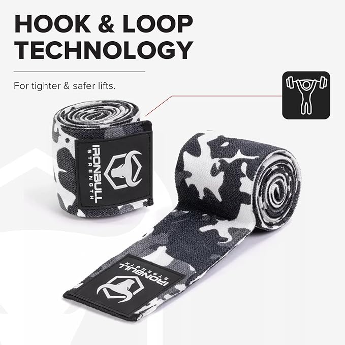 Elbow Wraps for Weightlifting (1 Pair) - 50" Elastic Elbow Braces for Weight Lifting - Elbow Support for Bench Press, Powerlifting, Fitness, & Gym Workout - Gym Elbow Straps Weightlifting - Elbow Compression Strap Brace