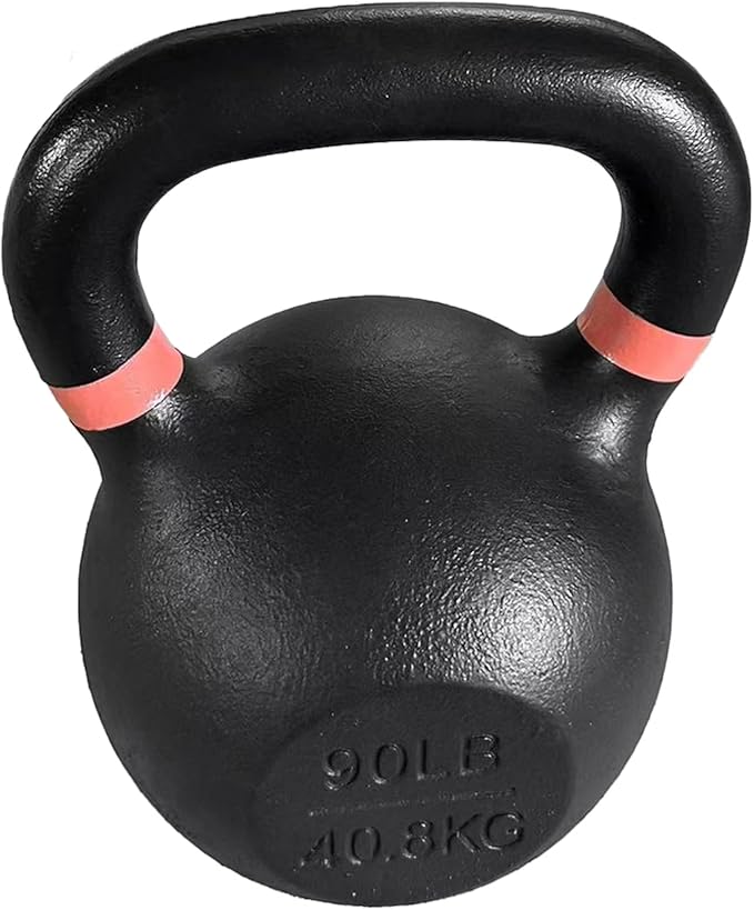 Cast Iron Kettlebell Weights for Home Gym, Heavy Duty Strength Training, Workout Equipment for HIIT, Functional Fitness