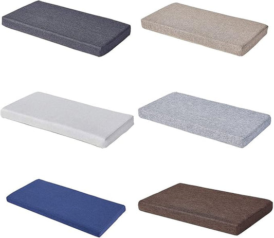 SAMTY Custom Bench Cushion Indoor Memory Foam Chair Pads Non-Slip Bottom Indoor Swing/Settee Seat Pad