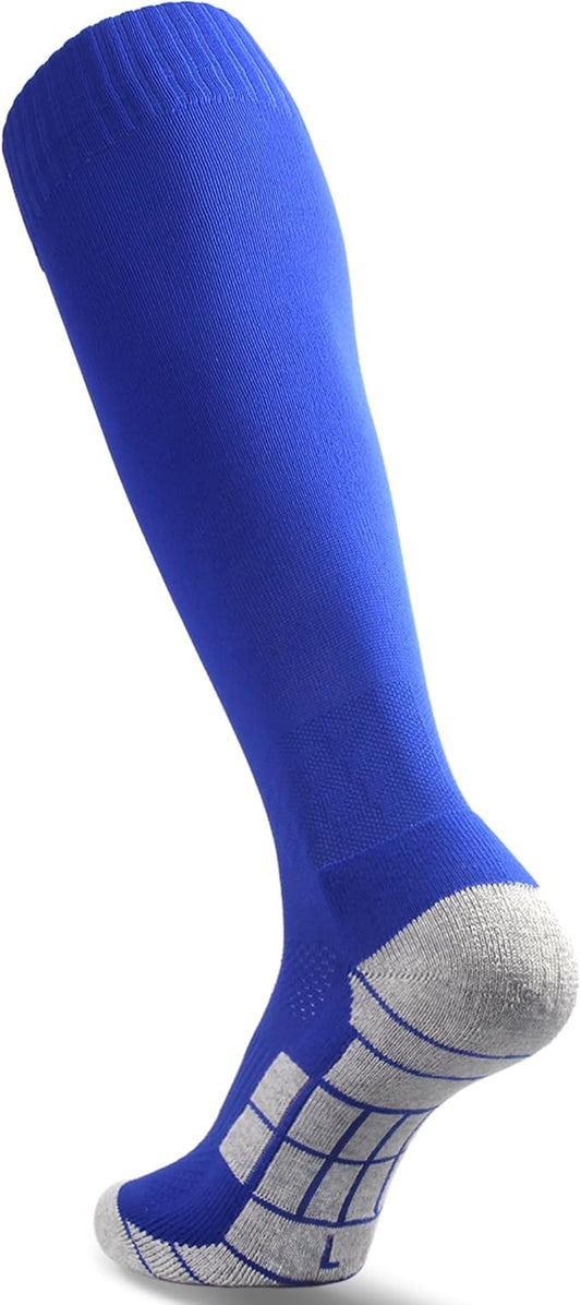 CWVLC Soccer Socks (1/3/5 pairs) Team Sport Knee High Socks for Adult Youth Kids