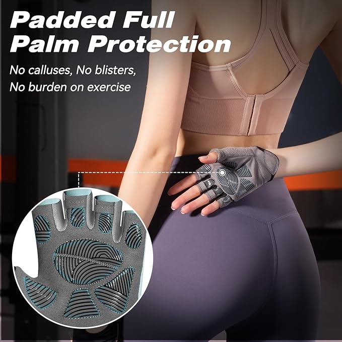 Workout Gloves for Women Men, Lightweight Weight Lifting Glove Breathable Fingerless Gym Gloves, Exercise, Fitness, Training, Cycling