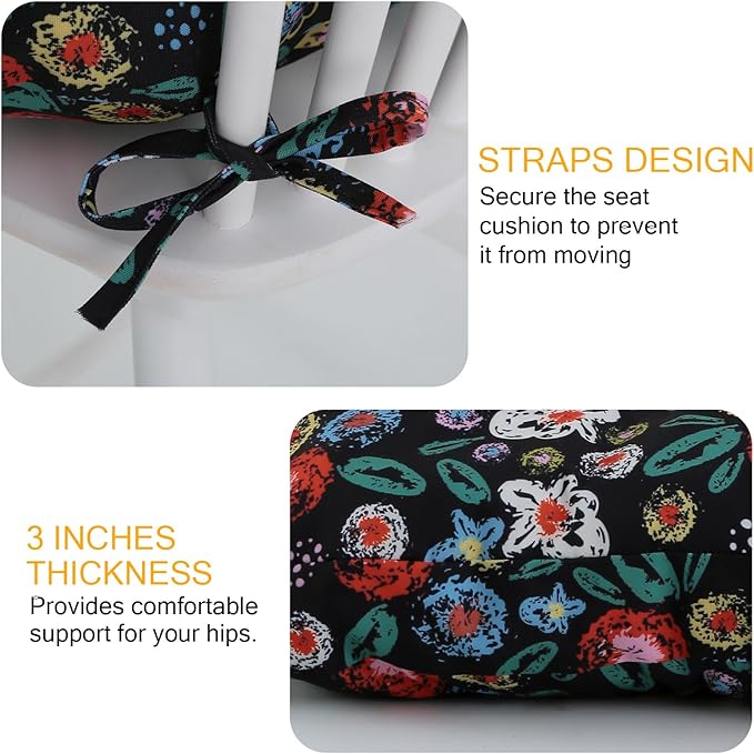 Outdoor Bench Cushion Waterproof, Tufted Bench Seat Cushion 36 x 15 Inch, Patio Wicker Indoor Seat Pads for Outside Garden Patio Balcony