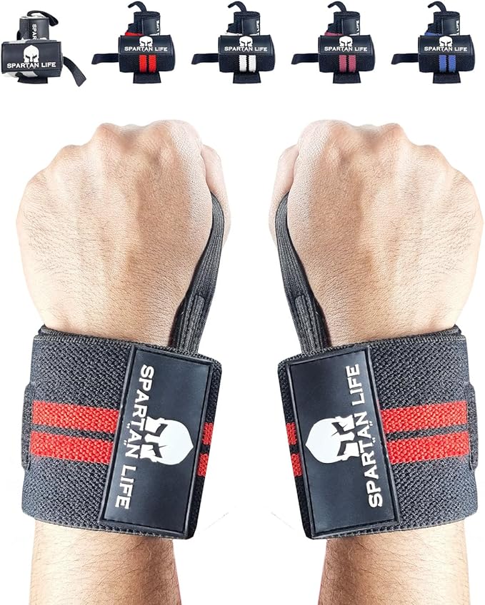 wrist wraps for weightlifting men & Women 18" Professional Quality Wrist Support with Heavy Duty Thumb Loop - Best Wrap for Powerlifting Competition, Strength Training, Bodybuilding