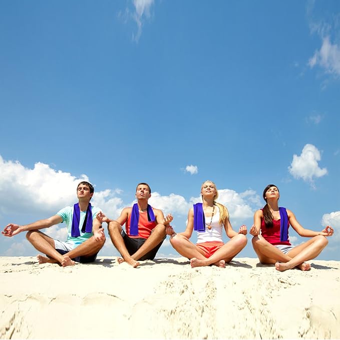 Biange Cooling Towels (40"x 12", Pack of 30) for Neck and Face, Cold Towel for Hot Weather, Sports, Workout, Fitness, Gym, Yoga, Golf, Pilates, Travel, Camping & More