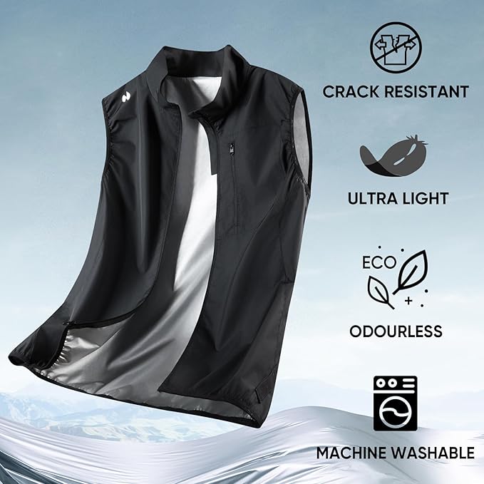 HOTSUIT Sauna Suit for Men Sweat Jackets Sauna Vest with Pocket Exercise Heat Trapping for Gym Exercise