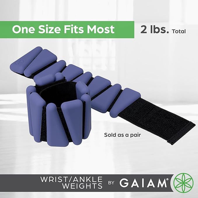 Gaiam Wrist and Ankle Weights, Wearable Bracelet to Strengthen