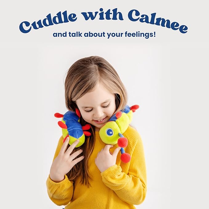 Calmee The Caterpillar Weighted Sensory Plush Toy for Kids, Breathing Exercise and Mindfulness Tool for Focus and Emotional Regulation, SEL Classroom or Home Toy, Soft and Washable – MESH Accredited