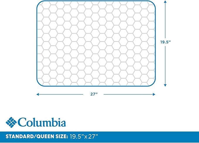 Columbia Comfort Ice Fiber Side Sleeper Down Alternative Bed Pillow with Polyester Fiberfill, Supportive Cooling Double Sided Breathable Cover (Back & Stomach Sleeper, Standard/Queen (Pack of 2))