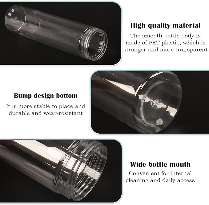 Nsmykhg Round Cracker Containers,8 Pack Saltine Cracker Storage Plastic Cracker Keeper Airtight Cracker Container Spaghetti Container,Spaghetti Container Clear Cylinder Cookie Holder for Food Storage