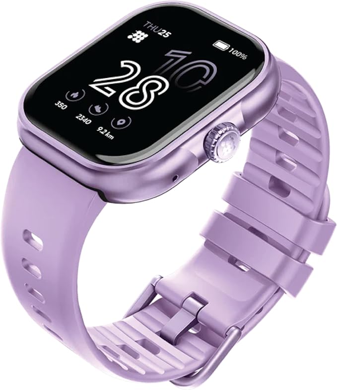 Cubitt Viva Smartwatch/Fitness Tracker with 1.84" Touch AMOLED Screen, Bluetooth Calling, 60+ Sports, Blood Oxygen, Heart Rate, Stress and Sleep Monitor, Waterproof, Step Counter for Men and Women