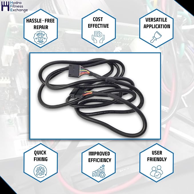 Console Wire Set Black | Treadmill Exercise Equipment Replacement Part | Compatible with HZ Fitness 7.0AT-04, TM1021, PTM1021, PTM1021B | MPN 1000303614 (2021-2025 Model)