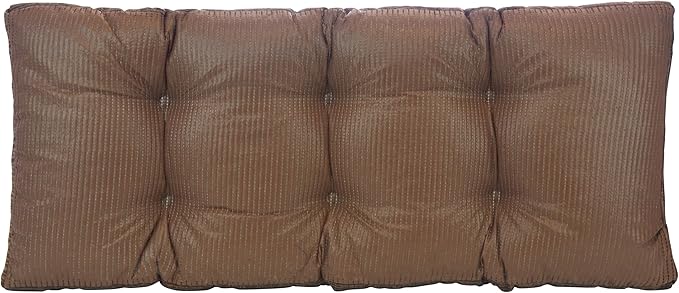 Klear Vu The Gripper Omega Non-Slip Tufted Bench Cushion for Indoor Furniture, Entryway Storage, Bay Window, Corner Nook or Piano Seat, 33 Inches, 14 Brown