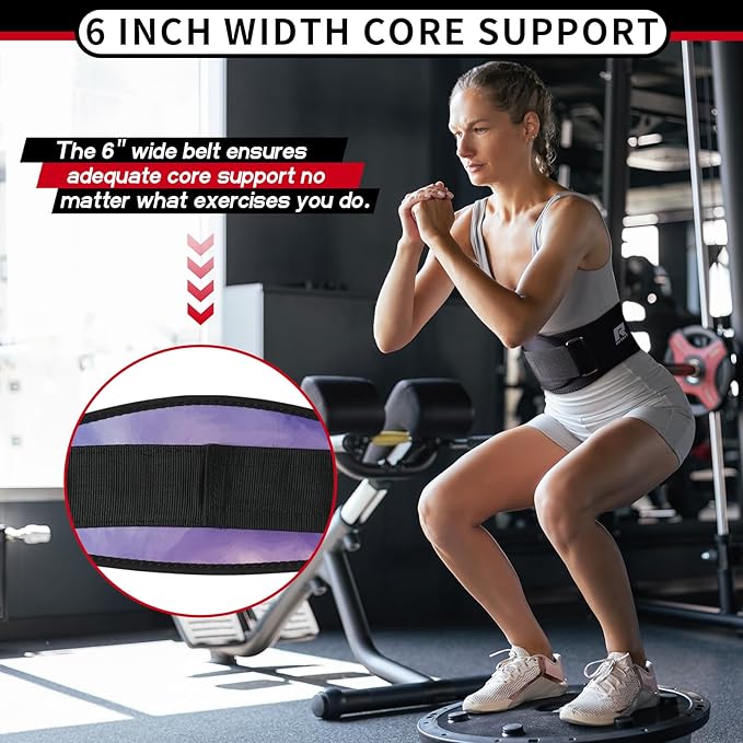 RitFit Weight Lifting Belt - Great for Squats, Lunges, Deadlift, Thrusters - Men and Women - 6 Inch Black/Camouflage