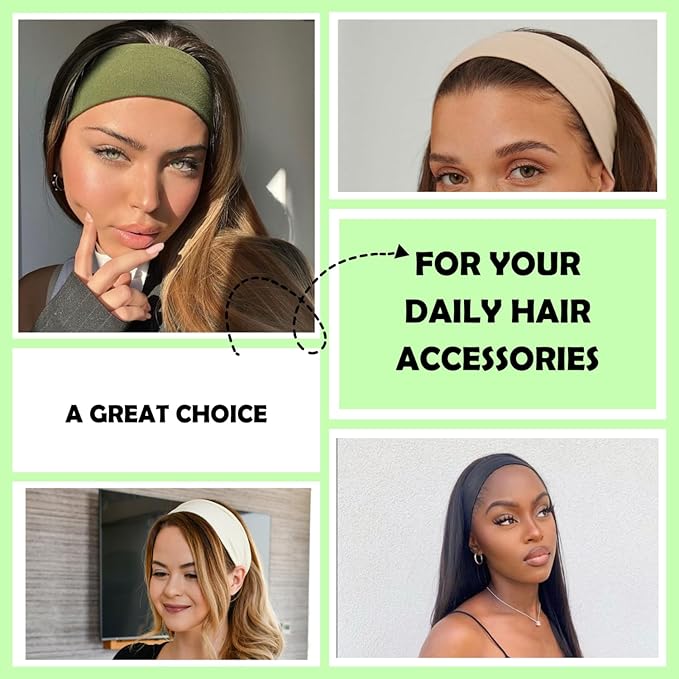 Lotus78, Pack of 8 Wide Headbands for Women Non Slip, Fashionable Sports Hair Bands for Women's Hair, Soft Elastic Stretchy Head Bands, Yoga Workout Headbands for Women Daily Fashion(Smile icon)