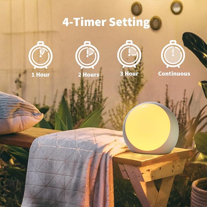 Brown Noise Sounds Machine White Noise Machine with 30 Soothing Sounds 12 Color Night Lights Auto-Off Timer Calming Sleep Machine with Memory Function for Baby Kids Adult for Office Privacy