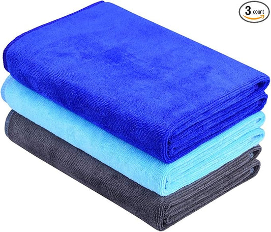 HOPESHINE Gyms Towels for Men & Women Microfiber Exercise Fitness Home Absorbent Sweat Yoga Towels Sports Towels Soft Fast Drying 16inch x32inch 3-Pack