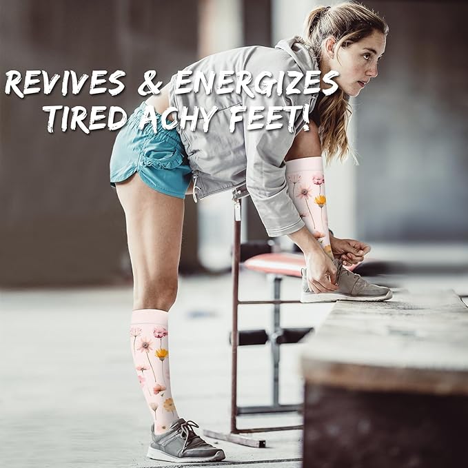 Copper Compression Socks for Women and Men(6 Pairs)-Best Support for Running, Athletic, Nursing, Travel