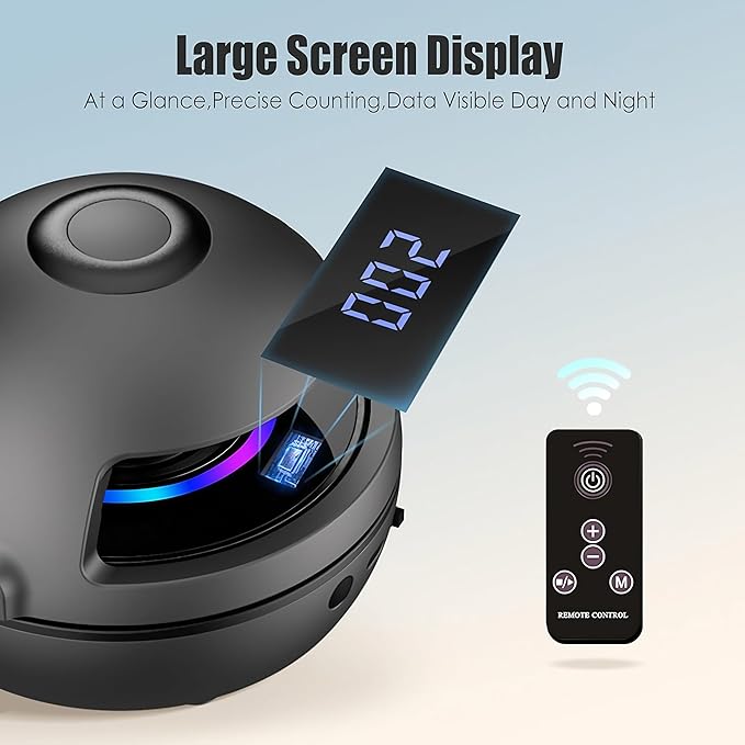 Smart Jump Rope Machine, Electric Music Jump Rope, Smart Counting Rope, 1-10 Speed Levels, Bluetooth Remote Control, Parent-Child Interactive, for Kids 4-12 and Adults