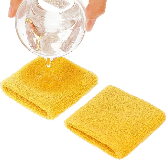 24 Pieces 80s Neon Sweatbands Set, Include 8 Sports Headbands and 16 Sweat Wristbands Elastic Athletic Tennis Sweat Bands Bulk for Man Woman