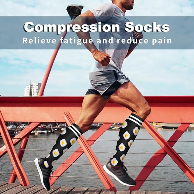 Bluemaple Compression Socks for Women & Men Circulation (6 Pairs) 15-20 mmHg is Best Support for Athletic Running Cycling