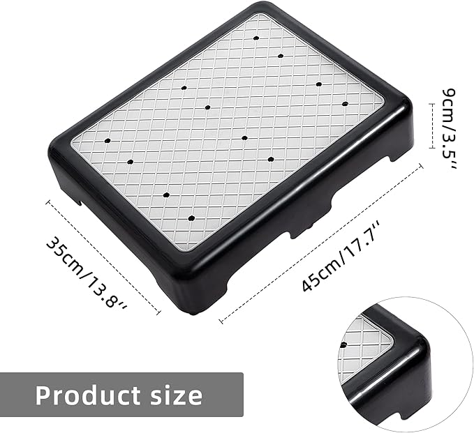 Platform Step Stool Bed Step Non-Slip Rubber Stair Riser Portable Anti-Fall Safety Platform for Elderly and Adults