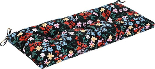 Outdoor Bench Cushion Waterproof, Tufted Bench Seat Cushion 36 x 15 Inch, Patio Wicker Indoor Seat Pads for Outside Garden Patio Balcony