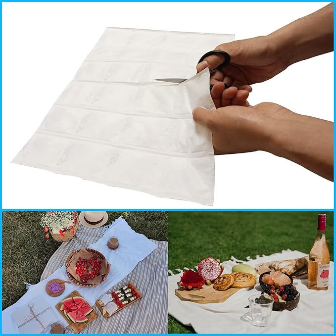 Dry Ice Packs for Shipping Frozen Food & Perishables - 10 Sheets (24 Small Ice Packs Per Sheet) | Long Lasting Cold Ice Pack for Coolers, Lunch Boxes & Insulated Bags | More Than 24 Hours