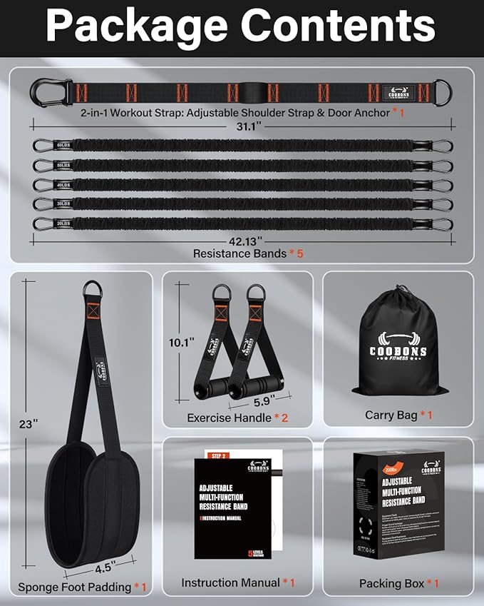 Resistance Bands, Exercise Bands, Resistance Bands for Working Out, Pull Up Assistance Bands, Work Out Bands with Handles for Men and Women Fitness, Strength Training Equipment