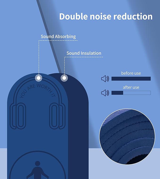 Non-Slip Jump Rope Mat Shock Absorption Rope Skipping Mat for Adults & Children Home Indoor Workout Exercise Mat