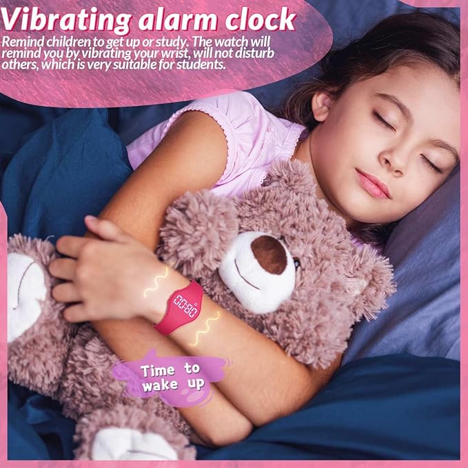 Kids Led Fitness Tracker Watch for Boys Girls, No App, Digital Sport Wristwatch, Waterproof, with Pedometer Alarm Clock, for Teens Children Students Ages 5-16 (red)