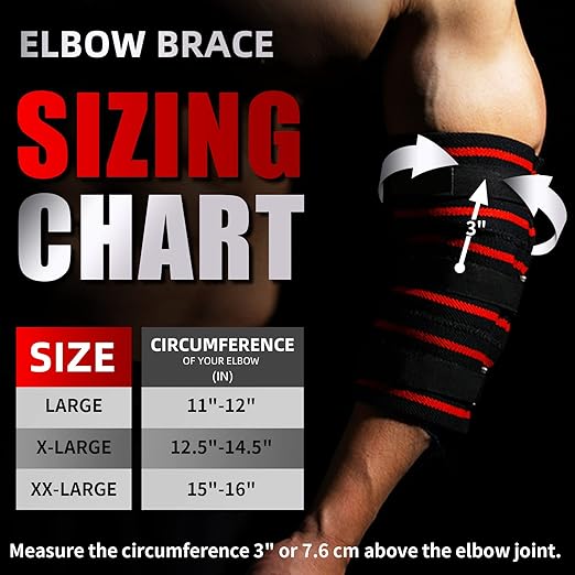 MANUEKLEAR Elbow Sleeves for Weightlifting, Adjustable Elbow Wraps for Weightlifting, Supportive Elbw Straps Brace for Lifting Weight Bodybuilding Powerlifting