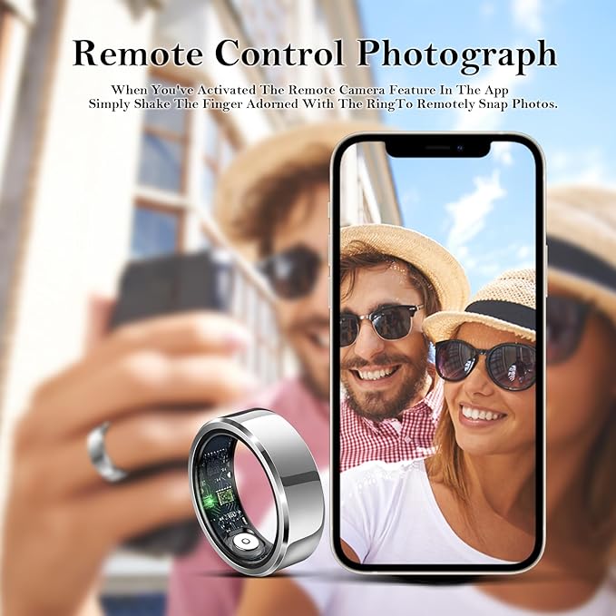 Smart Ring for Women Men-Wearable Fitness Tracker with Sleep Tracking Heart Rate Blood Oxygen Healthy Monitor Ring Activity Monitoring Steps Calories for Adult