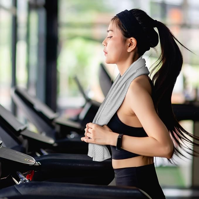 Custom 1-200 Pack Cooling Towel 40"x12", Design Your Team Logo Photo Ice Towel Personalized Soft Breathable Sport Towel Customized Workout Sweat Towel for Yoga Gym Activities (Grey)