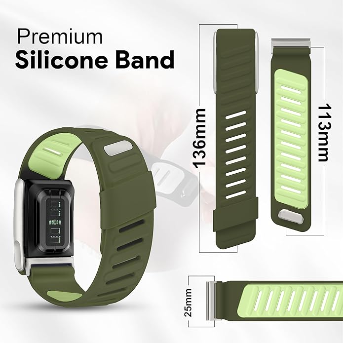 Silicone Sport Replacement Band Compatible with WHOOP 5.0, One, Peak, and Life Fitness Tracker – Breathable, Durable & Comfortable | Not for Whoop Gen 4