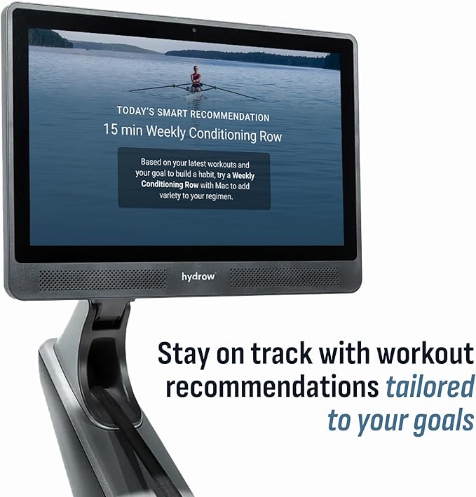 Hydrow Origin Rowing Machine with Immersive 22" HD Rotating Screen - Stows Upright | Live and On-Demand at-Home Workouts, Membership Required