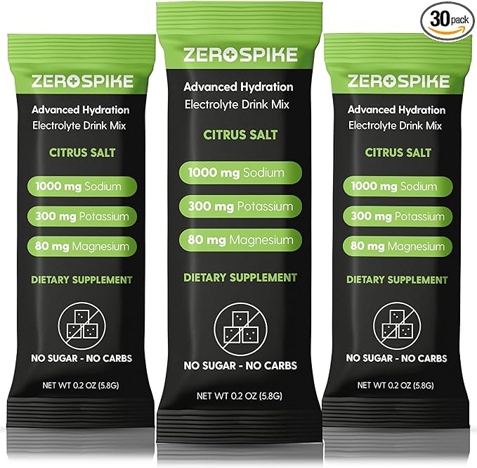 No Sugar Electrolytes Powder Packets | Keto & Fasting Salts Drink Mix | Supplements: The Key Hydration Nutrients Missing from Purified Water | Clean, Citrus, Calorie Free | 30 Sticks